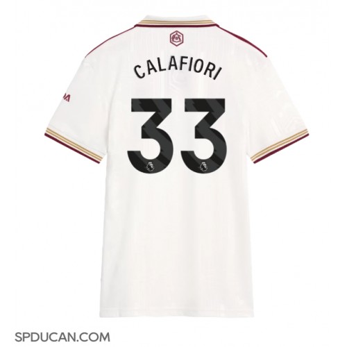 Zenski Nogometni Dres Arsenal Riccardo Calafiori #33 Rezervni 2025-26 Kratak Rukav